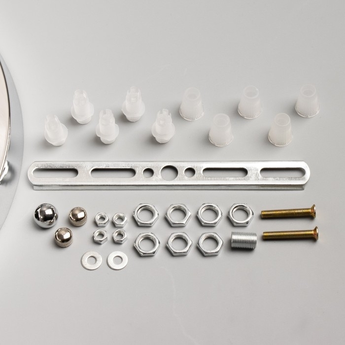 Основание для светильника "Круг-5" хром 29,5х29,5х2,5см