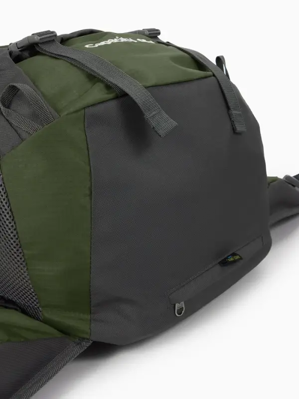 Рюкзак тур 65+5л, 30*20*53, отдел на шнурке, 5нар+2вн кармана, цвет хаки