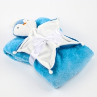 Набор подарочный: Комфортер 27 см + плед 71х125 см, &laquo;Пингвин&raquo;