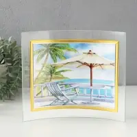 Фоторамка стекло 15х20 см "Золотой кант" горизонталь 23,5х20,5 см