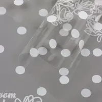 Пленка прозрачная с рисунком Flower Blossons Белый 0.7&times;8.2&plusmn;5%м