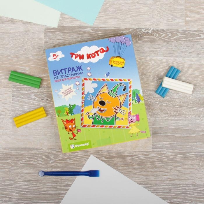 Витражный пластилин &laquo;Три кота&raquo; Компот