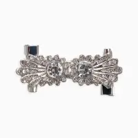 Зажим для кардигана "Ажур", астра, цвет белый в серебре