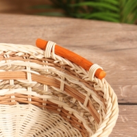 Корзина плетеная 22x22x9 см, ротанг