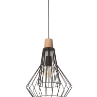 Светильник "Крит" 1х40Вт Е27 черный/коричневый 30х30х42(142)см