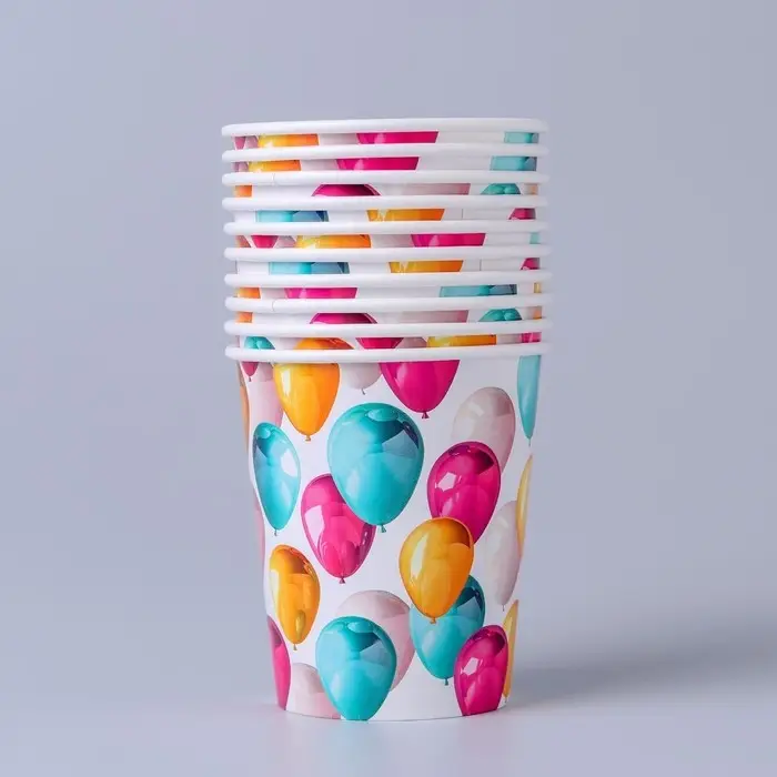 Стакан одноразовый бумажный &laquo;Шары&raquo;, 250 мл