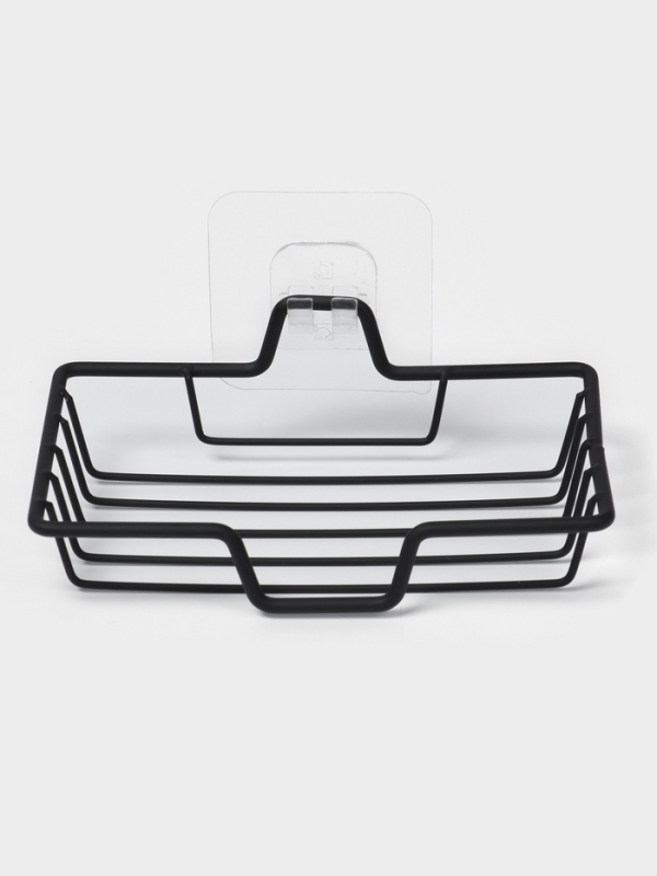 Мыльница настенная, цвет черный