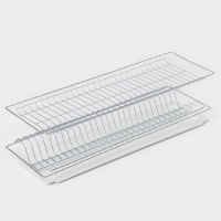 Комплект посудосушителей с поддоном для шкафа 80 см, 76,5&times;25,6 см, цинк
