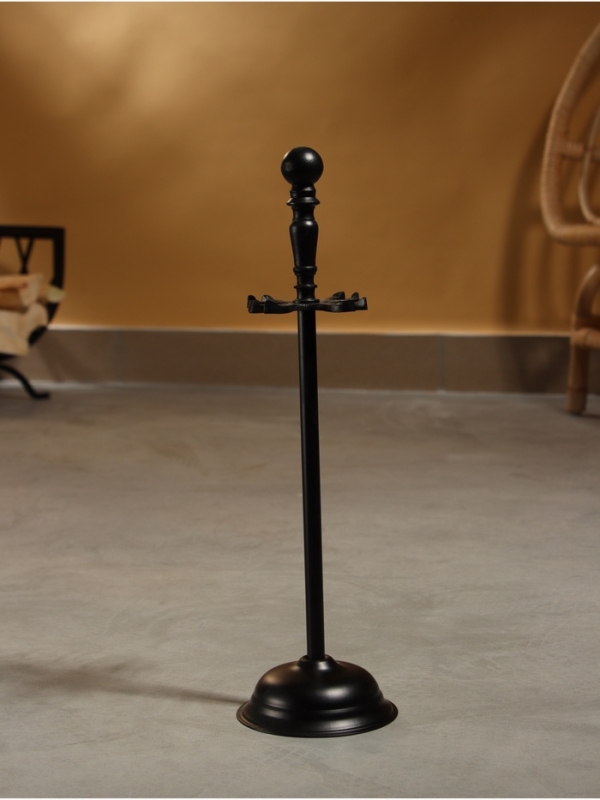 Каминный набор "Искры" сталь, 4 предмета, 11х11х40 см