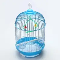 Клетка для птиц круглая укомплектованная Bd-4/2, 23,5 х 33 см, голубая (фасовка 20 шт)