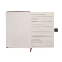 Ежедневник недатированный формат А5, с хлястиком, 80л, линия, пвх, Коричневый