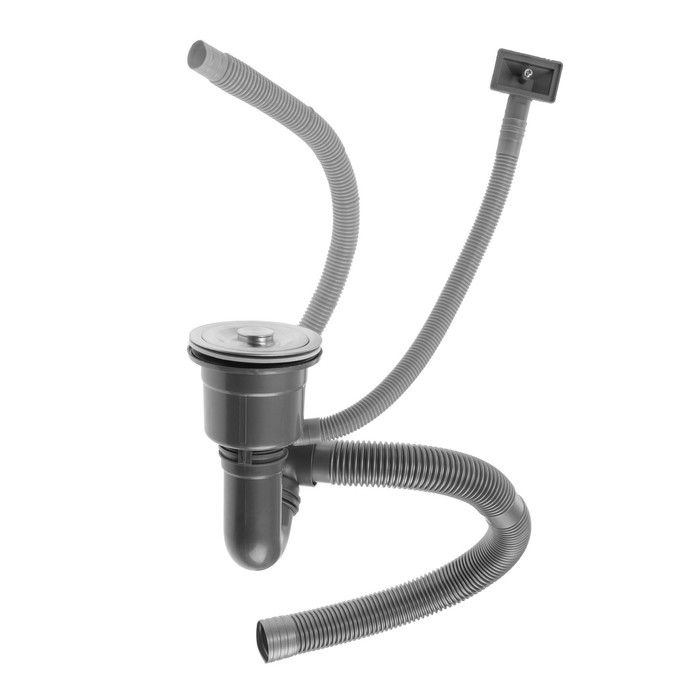 Кухонная мойка ZEIN M02, S=3.0 и 0.7мм, смеситель, корзины, разделочная доска, сифон, графит Кухонная мойка ZEIN M02, S=3.0 и 0.7мм, смеситель, корзины, разделочная доска, сифон, графит