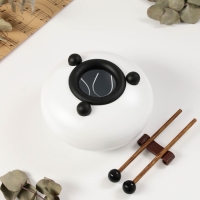 Глюкофон - музыкальный инструмент, белый, 8 лепестков, 15 х 9 см Глюкофон - музыкальный инструмент, белый, 8 лепестков, 15 х 9 см