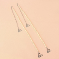 Бретели декоративные с жемчугом, фурнитура металл, 5 мм, 45 см, пара, цвет белый Бретели декоративные с жемчугом, фурнитура металл, 5 мм, 45 см, пара, цвет белый