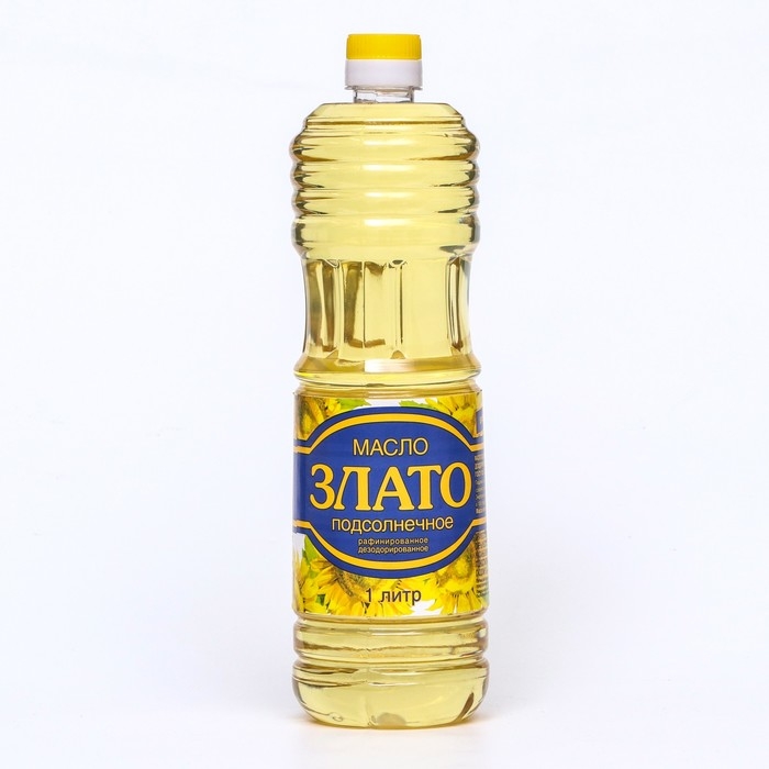 Масло подсолнечное Масло подсолнечное "ЗЛАТО" рафинированное , дезодорированное , 1000 мл