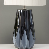 Настольная лампа "Грация" 1х40Вт Е14 глубинный синий перламутр 22х22х41см