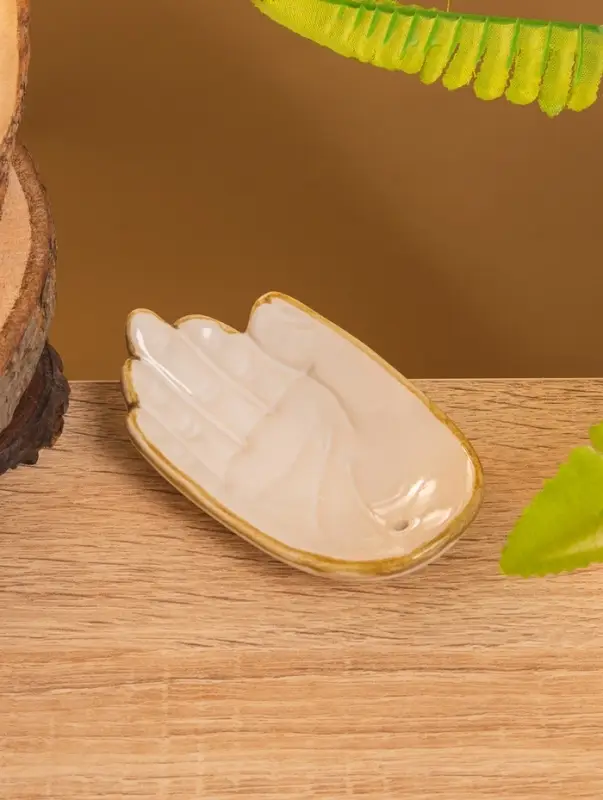 Подставка под благовония "Ладонь Будды" керамика, цв. МИКС, 10х6х2 см