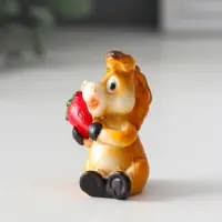 Сувенир полистоун "Коняшка с фруктиком" МИКС 2,2х2,5х4,7 см