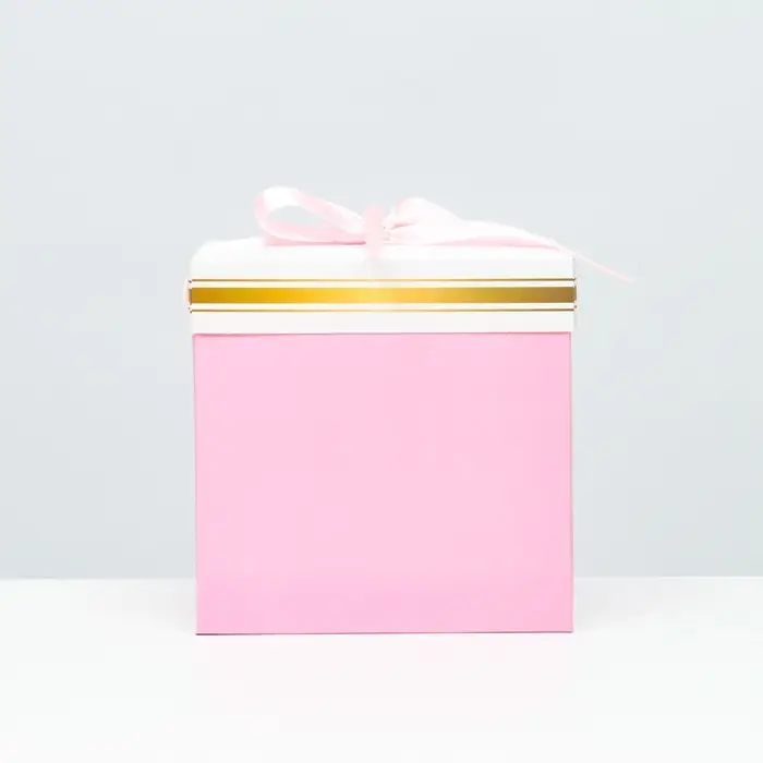 Коробка Самосборная розовая 15х15х15 см