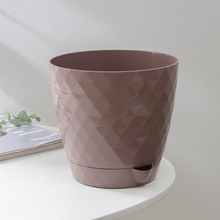 Горшок для цветов с прикорневым поливом &laquo;Румба&raquo;, 3 л, цвет мокко