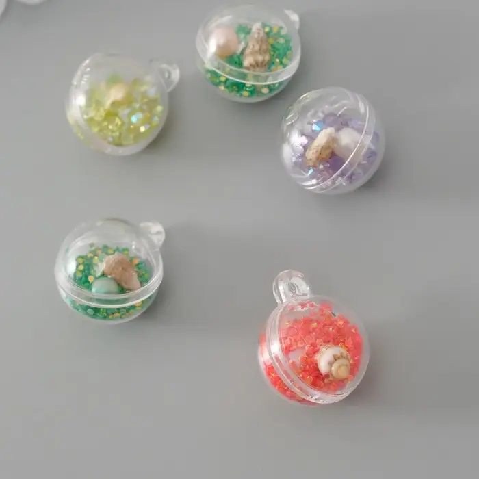 Подвеска для творчества пластик "Шар - морской прилив" МИКС 2,5х2х2 см