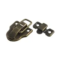 Замок-защелка на ящик, 5,5х4 см, железный, цвет бронза,