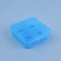 Таблетница, 7 &times; 6,7 &times; 2,4 см, 4 секции, цвет синий