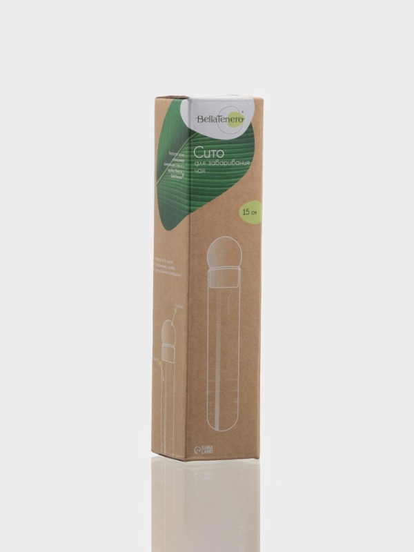 Сито для заваривания стеклянное с пробковой крышкой "Эко", 3х15 см