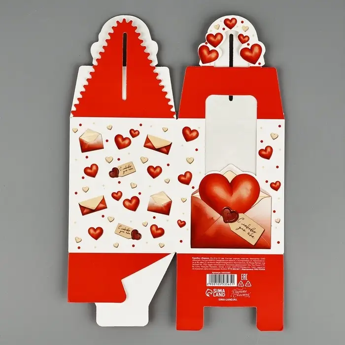 Коробка сборная &laquo;Любовное послание&raquo; 9 х 11 х 9 см