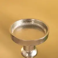 Подсвечник "Стэп" алюминий 37 см, цв. серебро