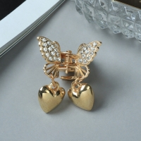 Краб для волос "Милада" сердечки, 2,5 см, золото Краб для волос "Милада" сердечки, 2,5 см, золото