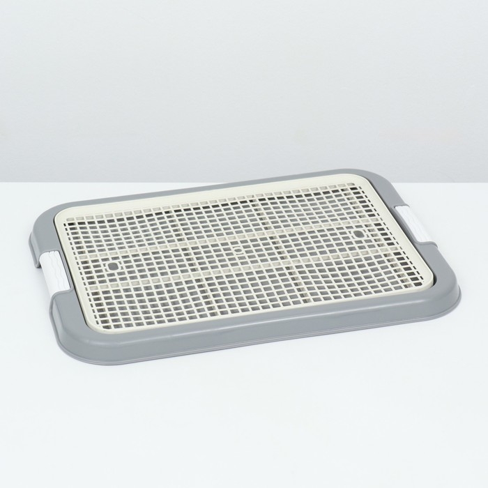 Туалет для собак, 51 х 38 х 3 см, серый