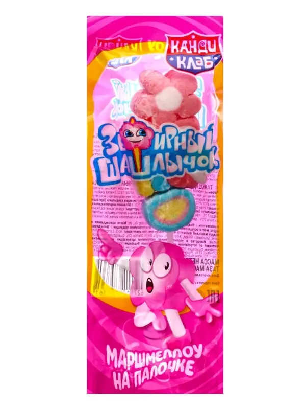 Зефир "Зефирный шашлычок", на палочке в банке, 12 г