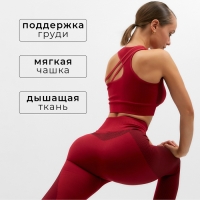 Топ MINAKU: SPORTLY, цвет красный р-р L Топ MINAKU: SPORTLY, цвет красный р-р L