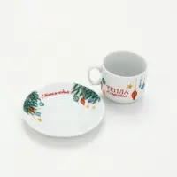 Чайная пара новогодняя &laquo;С Новым годом! Новогодние игрушки&raquo;, 220 мл, кружка, блюдце