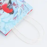 Пакет бумажный подарочный новогодний крафт &laquo;Снегири&raquo; 16&times;12&times;6 см