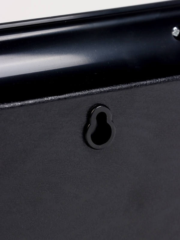 Часы электронные настенные, календарь термометр, 36.2 х 15.5 см, зеленые цифры 10 х 4.5 см   1076627