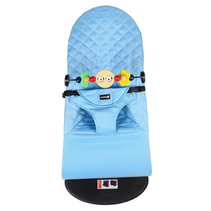 Шезлонг детский, кресло - качалка с игрушками для новорождённых &laquo;Крошка Я&raquo;, цвет голубой