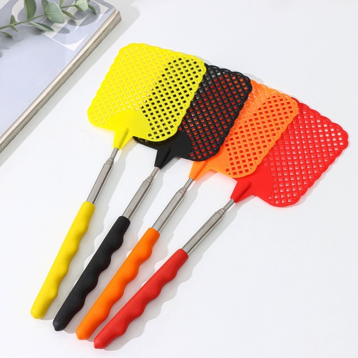 Мухобойка телескопическая, длина 26-70 см, размер рабочей части 8×9,4 см, цвет МИКС Мухобойка телескопическая, длина 26-70 см, размер рабочей части 8×9,4 см, цвет МИКС