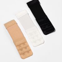 Застёжка-удлин для бюст 3ряда 2крючка с резин (наб 3шт цена за наб) нейлон 3цвета TR Застёжка-удлин для бюст 3ряда 2крючка с резин (наб 3шт цена за наб) нейлон 3цвета TR