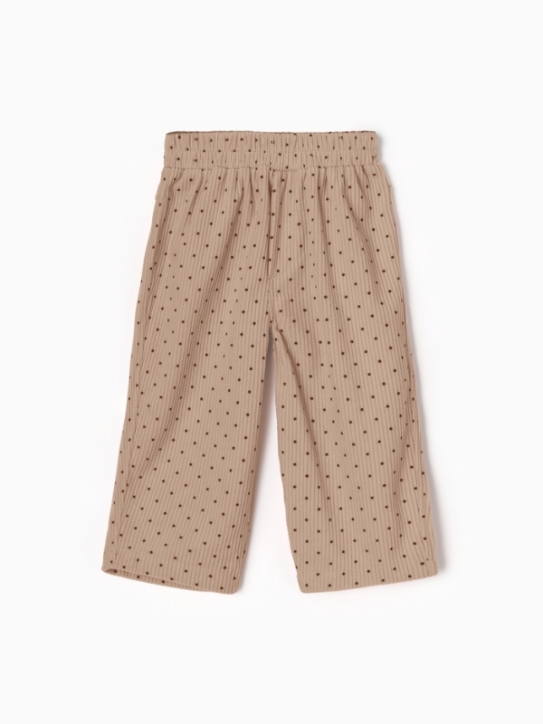 Брюки детские Крошка Я &laquo;Горошек&raquo;, рост 86-92 см, бежевые