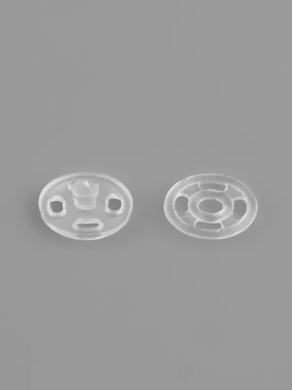 Кнопки пришивные, d=7 мм, 10 шт., прозрачные