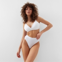 Трусы бразилиана MINAKU рубчик размер 48-50, цвет белый Трусы бразилиана MINAKU рубчик размер 48-50, цвет белый