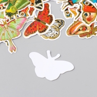 Наклейки для творчества "Мир бабочек" тиснение золото набор 48 шт 9х7х0,8 см