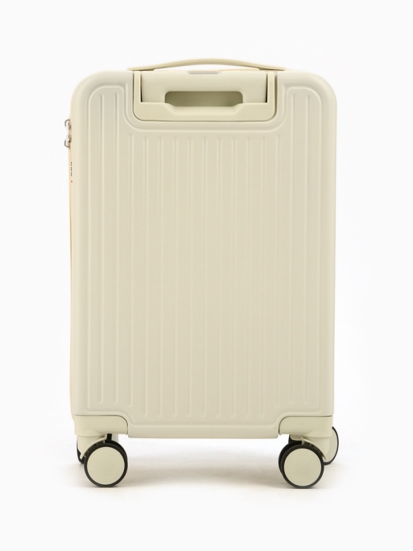 Чемодан 20", PС, 34*22*56, отд на молнии, код замок, 4 колеса, белый