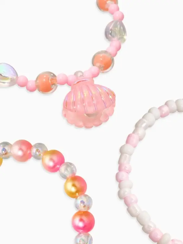 Браслет детский &laquo;Выбражулька&raquo;, 3 шт. набор, жемчужина желаний, розовый