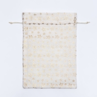 Мешочек подарочный из холщи &ldquo;Звезды", 20х28 см   9791283 набор 5шт