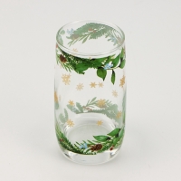 Новый год. Стакан стеклянный &laquo;Зимние цветы&raquo;, 330 мл