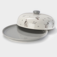 Блинница Доляна &laquo;Гуси&raquo; d=23, доломит, белая, серая