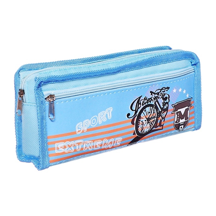 Пенал школьный "Спорт" на молнии, 2 отделения, МИКС